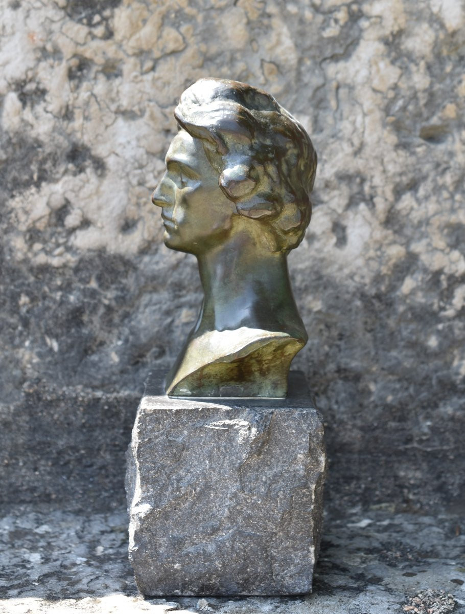 Achiel Leys (bruges 1873 - Ghent 1953), Head Of A Young Man (circa 1920)-photo-7