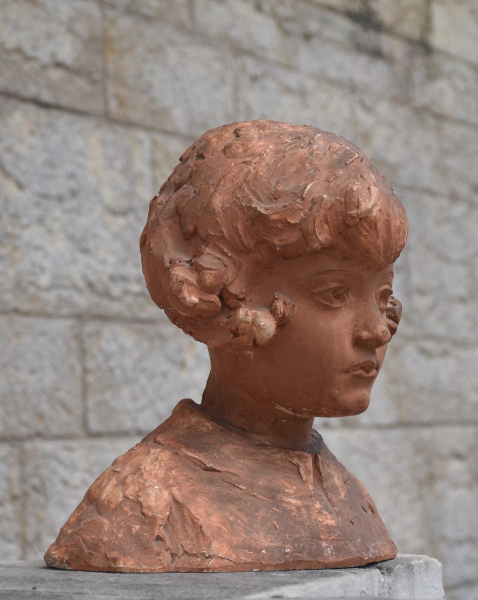 Félix Benneteau-desgrois (paris 1879 - Nogent-sur-marne 1963), Portrait Of A Girl (circa 1910)-photo-7