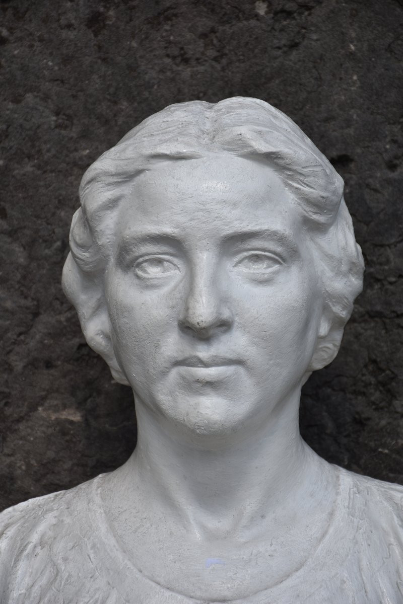 Jean TARRIT (Châtillon-sur-Chalaronne 1865 - Tanger 1950), Portrait de femme (Casablanca, 1938)-photo-3