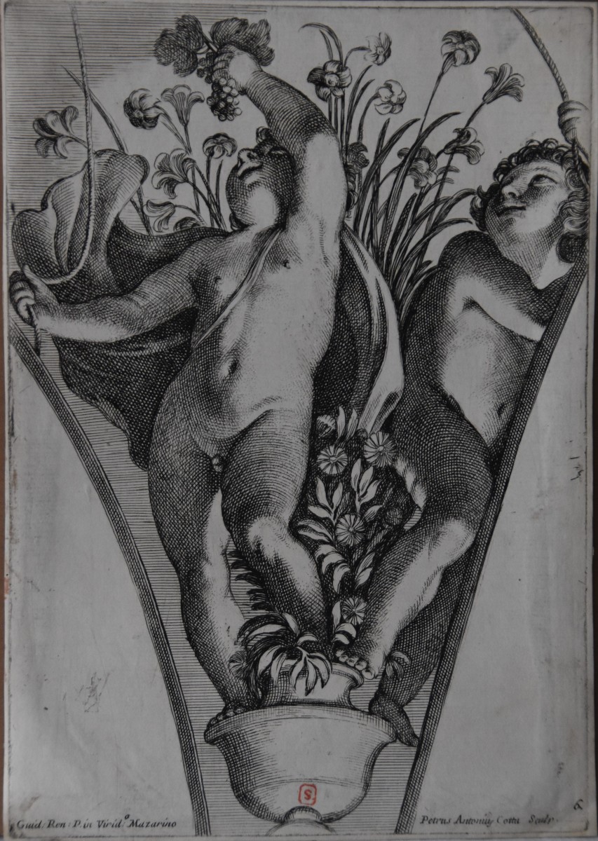 Guido Reni, Angels With Potted Plants From The Loggia Of The Palazzo Mazarin, Rome (circa 1640)-photo-3