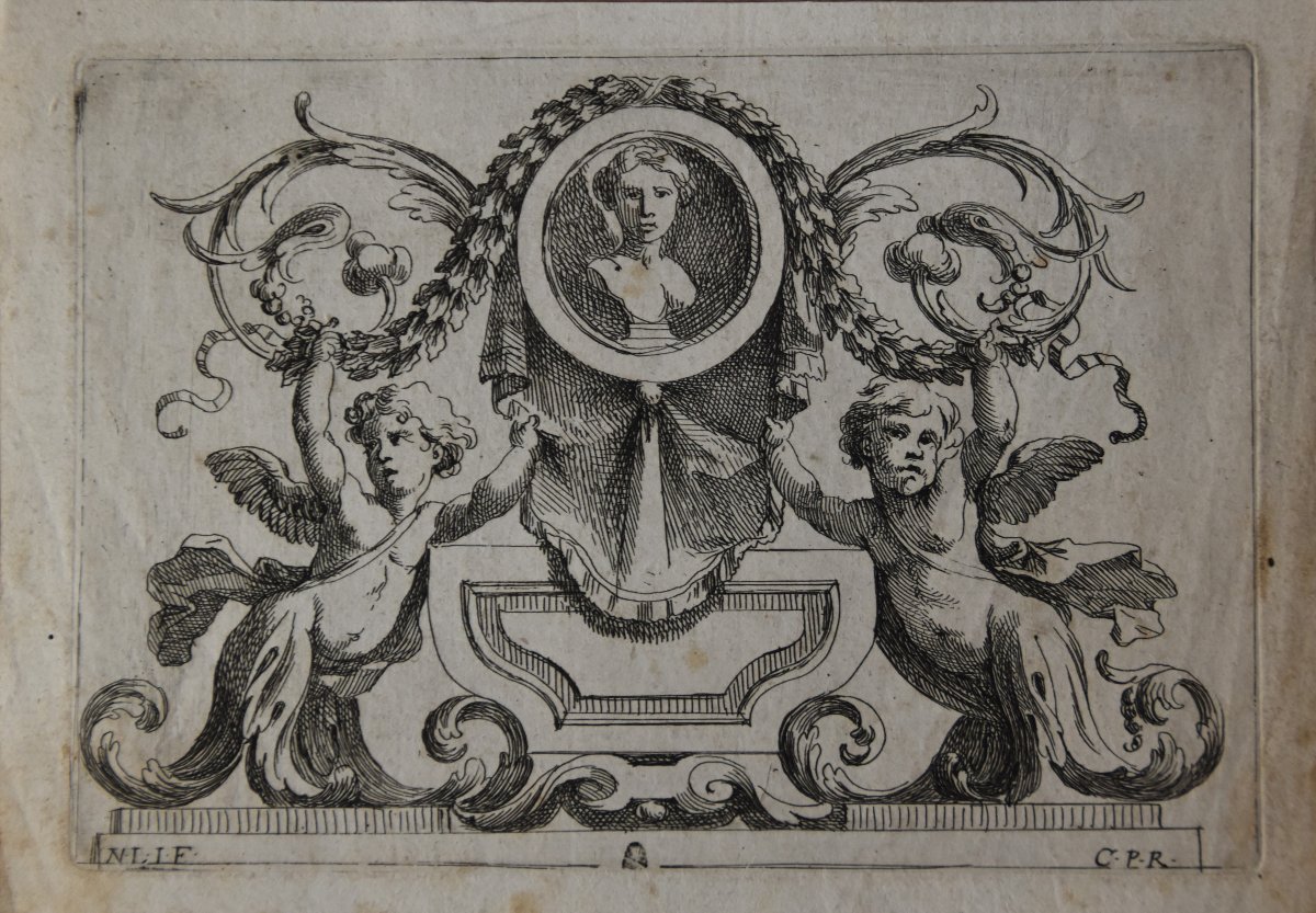 Nicolas Loir (paris 1624-1679), Two Ornamental Engravings (circa 1660)-photo-1