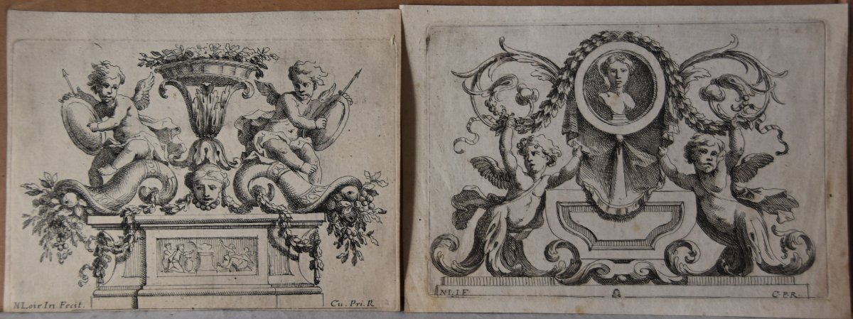 Nicolas Loir (paris 1624-1679), Two Ornamental Engravings (circa 1660)-photo-5
