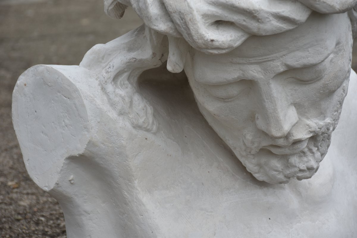 Lucien Fenaux (1911 - 1969), Christ With The Crown Of Thorns (circa 1950)-photo-3