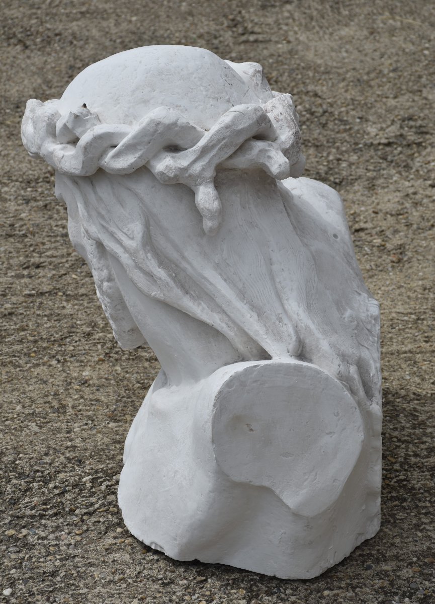 Lucien Fenaux (1911 - 1969), Christ With The Crown Of Thorns (circa 1950)-photo-4