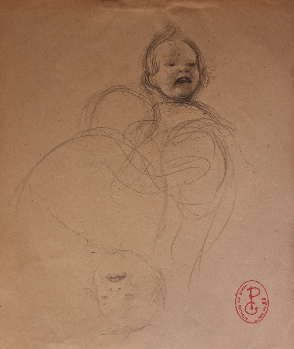 Georges PICARD, (Remiremont 1857 - Yzeures-sur-Creuse 1943), Angelot qui pleure (vers 1900)-photo-2