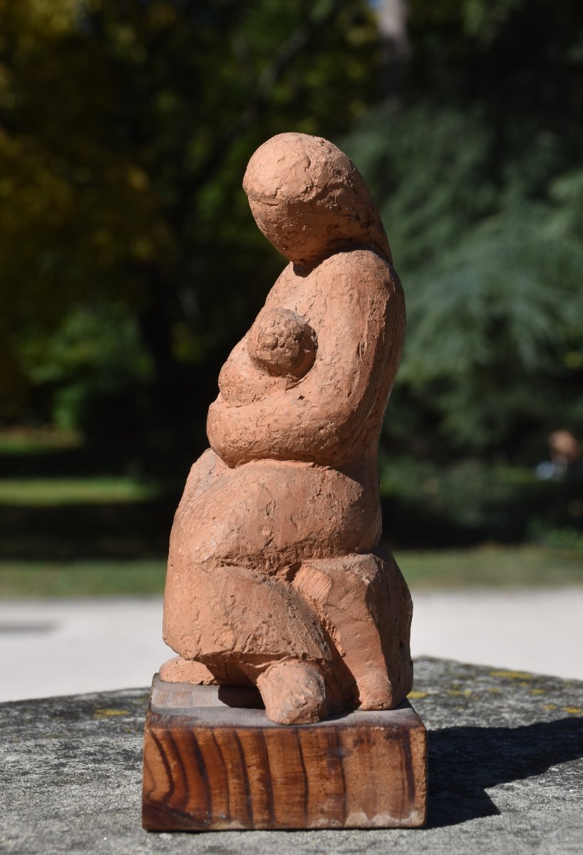 Henri-Paul REY (Pesmes 1904 - Paris 1981), Mère allaitant son enfant (vers 1950)-photo-1