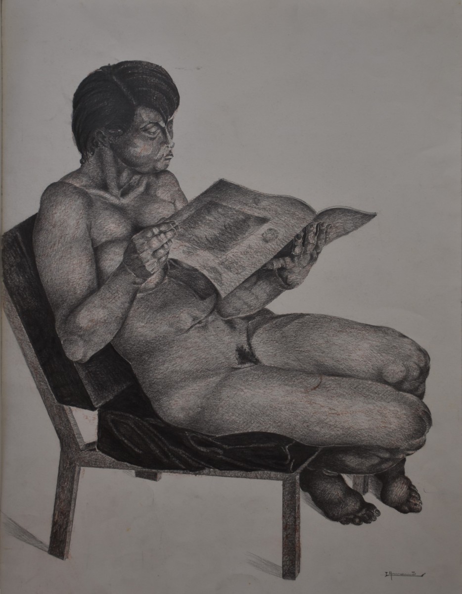 Louis Arnaud, Woman Reading A Magazine (circa 1960)