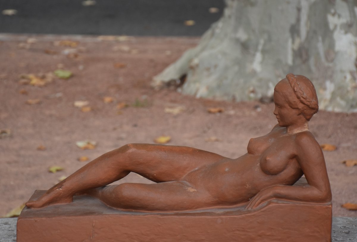 Jacqueline SARTORIO dite SARTO (Paris 1920 - Aix 2013), Femme nue allongée (vers 1950)-photo-2