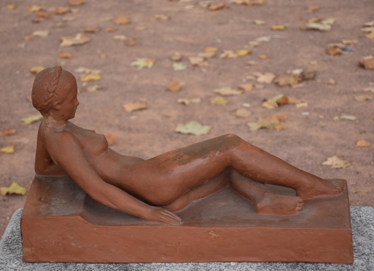 Jacqueline SARTORIO dite SARTO (Paris 1920 - Aix 2013), Femme nue allongée (vers 1950)-photo-4