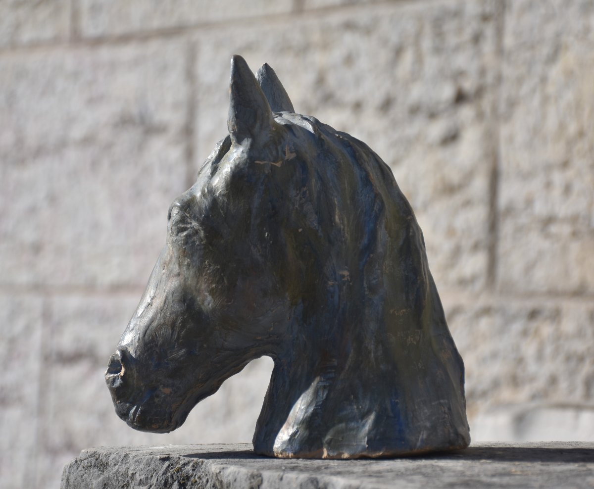 École française, Tête de cheval (vers 1940)-photo-7
