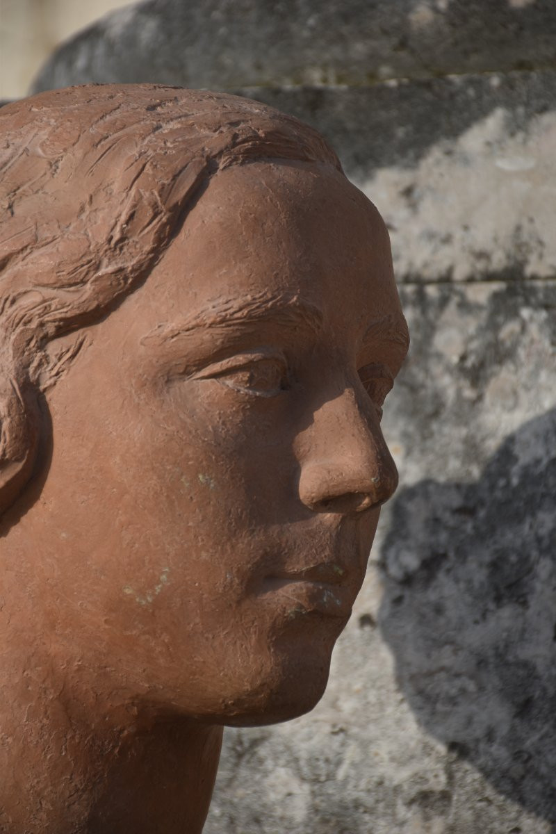 Yani Pryas (bordeaux 1891 - Paris 1985), Bust Of A Woman (circa 1935)-photo-4