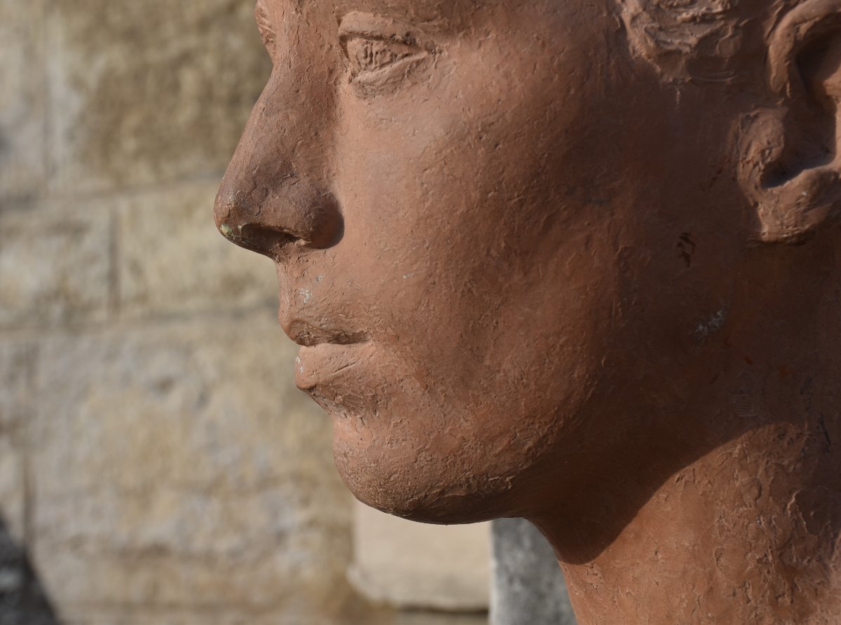 Pryas  (bordeaux 1891 - Paris 1985), Bust Of A Woman (circa 1935)-photo-4