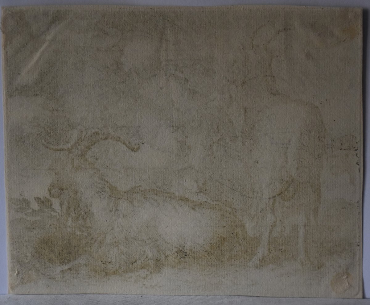 Boetius Adamsz Bolswert After Abraham Bloemaert, Goats And An Amourous Couple (1611)-photo-3