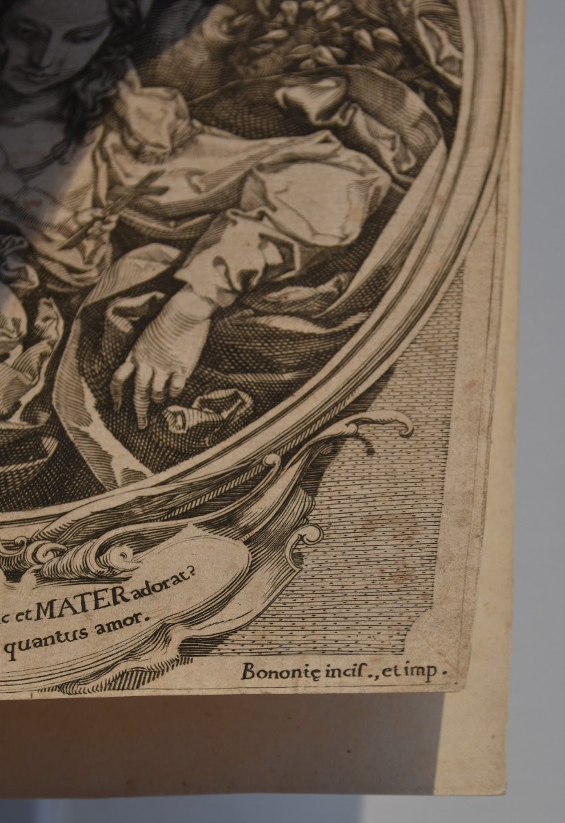 École italienne, Vierge avec l’enfant Jésus tenant une petite croix (vers 1740)-photo-4