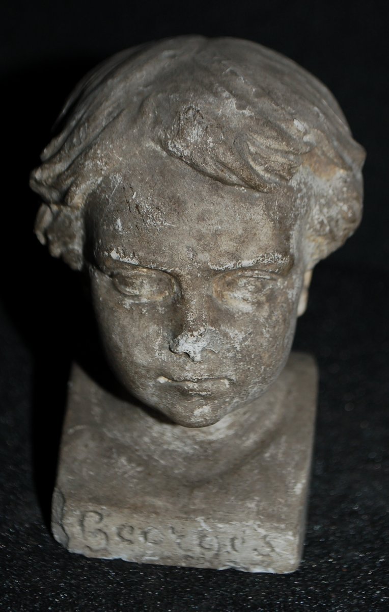 René FACHE, Buste de Georges Izambard - gendre de Fache et ami de Rimbaud (1853)-photo-8