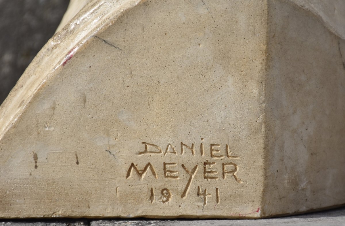 Daniel MEYER (Mulhouse 1908 - Nancy 1993), Portrait de l’artiste Nicole Gauthier (1941)-photo-3