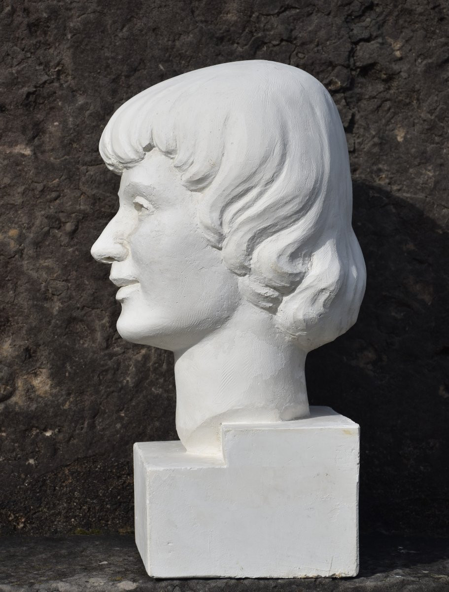 André LONGEON (Saint-Étienne, 1923-2010), Tête (vers 1950)-photo-2