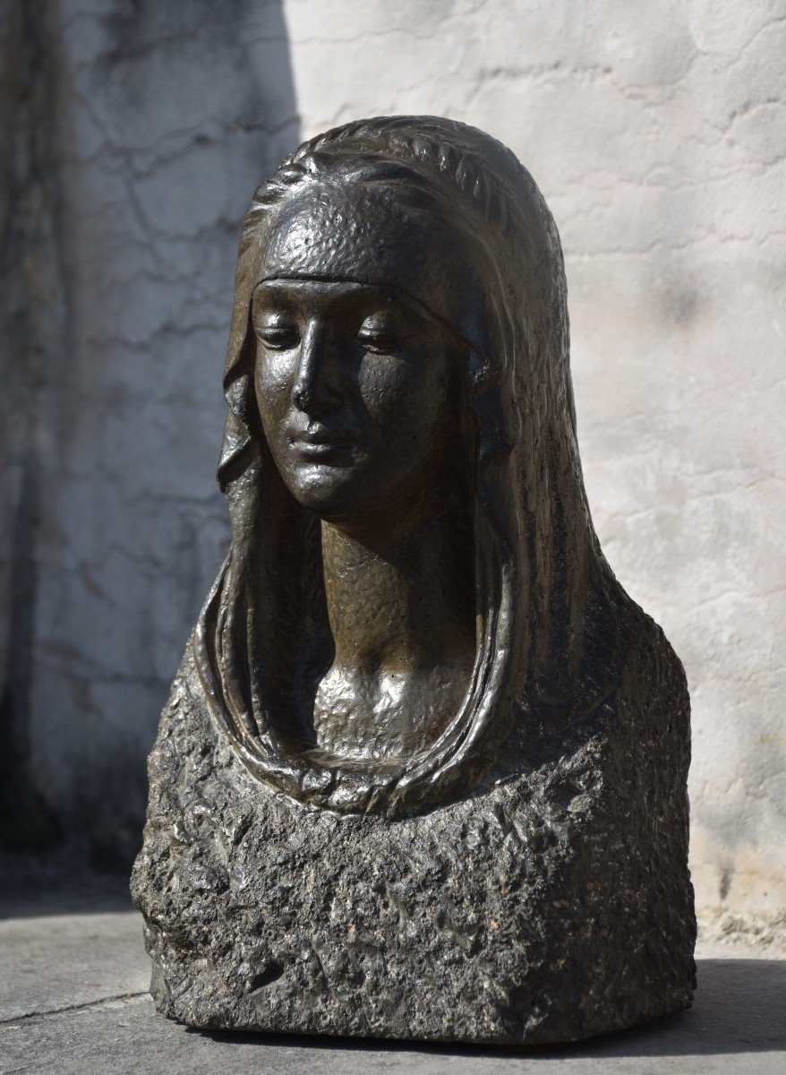 Joseph Bernard (vienne 1866 - Boulogne-billancourt 1931), Head Of A Veiled Woman (circa 1920)