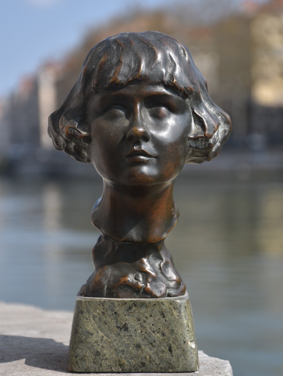 Suzy DE GRAUW, Tête de fille (1918)-photo-2