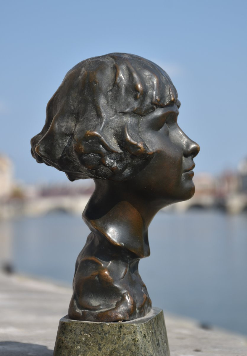 Suzy DE GRAUW, Tête de fille (1918)-photo-5