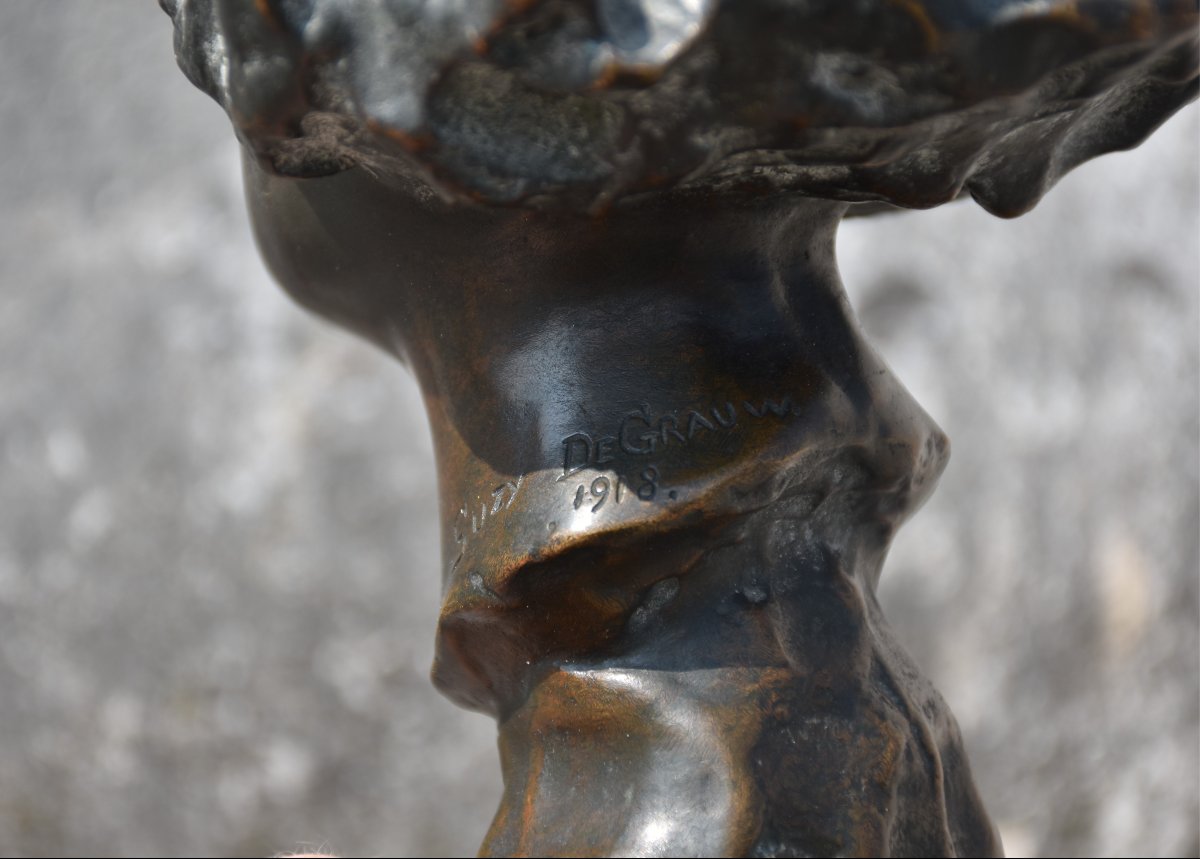 Suzy DE GRAUW, Tête de fille (1918)-photo-6