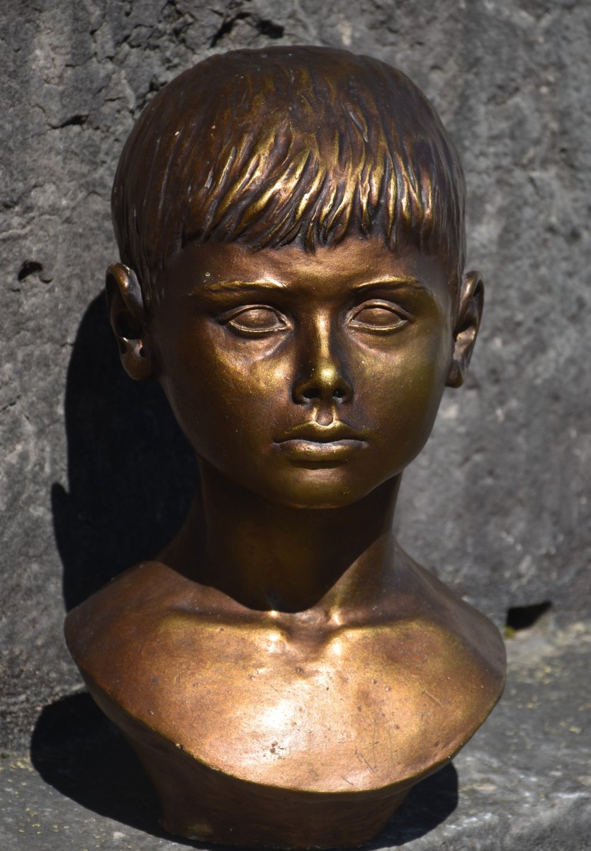 Marie-hélène Mestrallet (éc. Lyonnaise), Bust Of A Boy (1964)-photo-6