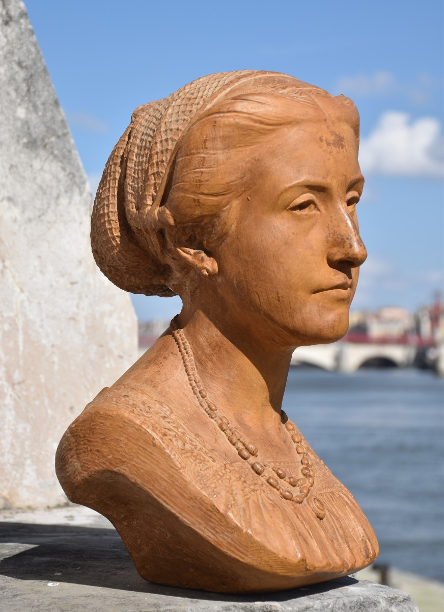 Henri-charles Maniglier (paris, 1826-1901), Bust Of A Woman  (1868)-photo-3