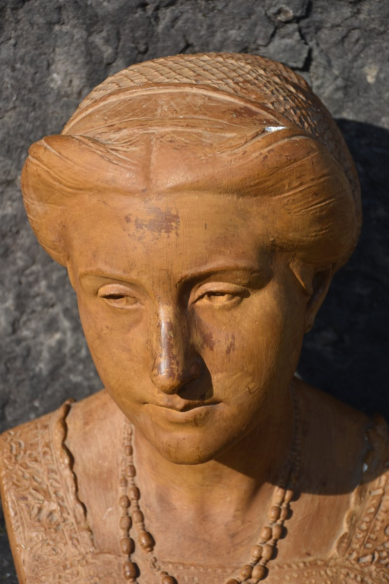 Henri-charles Maniglier (paris, 1826-1901), Bust Of A Woman  (1868)-photo-4