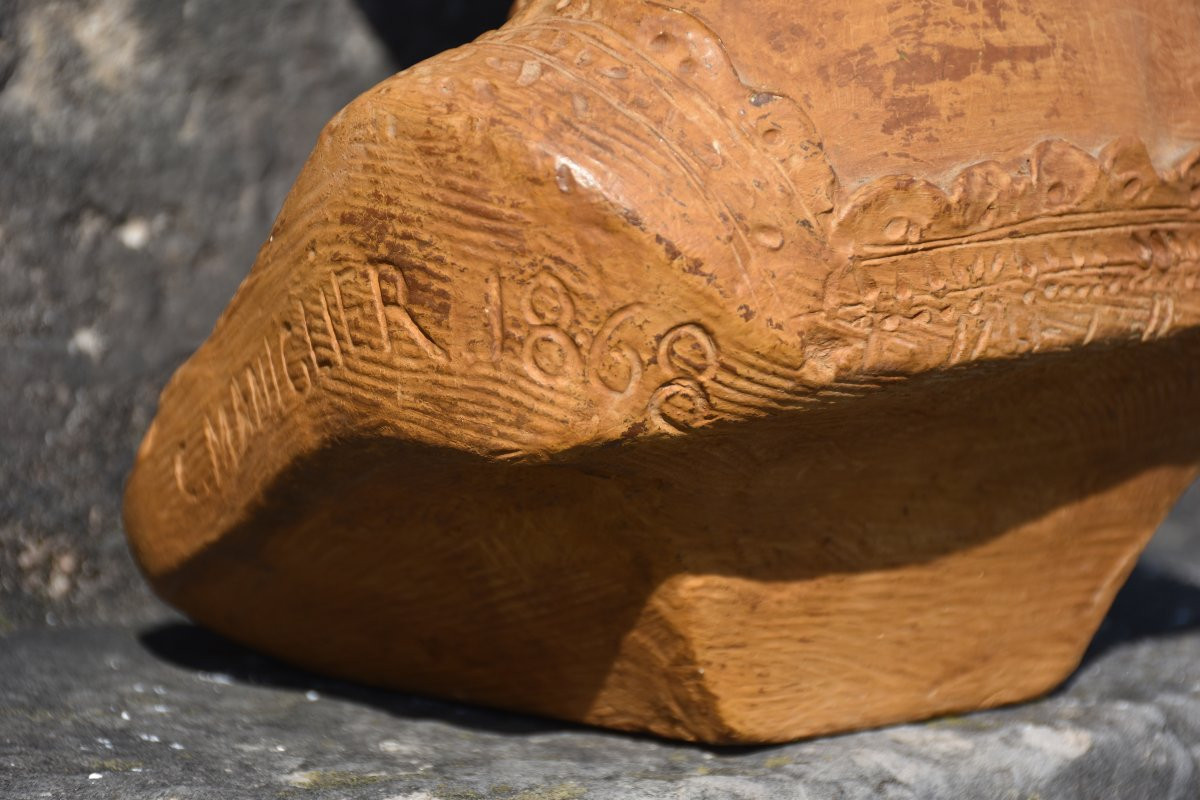 Henri-charles Maniglier (paris, 1826-1901), Bust Of A Woman  (1868)-photo-7