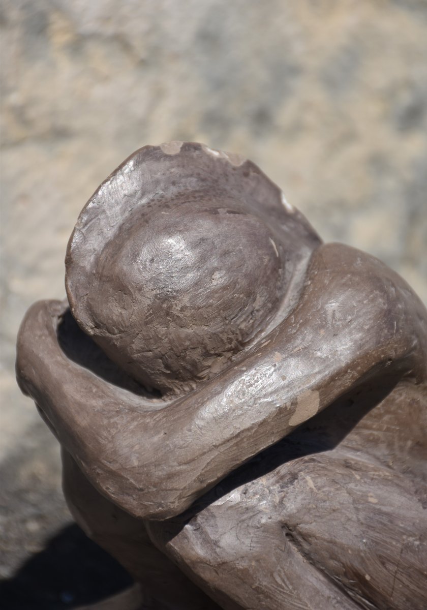 Luciano VIEL, Figure accroupie (vers 1960)-photo-4