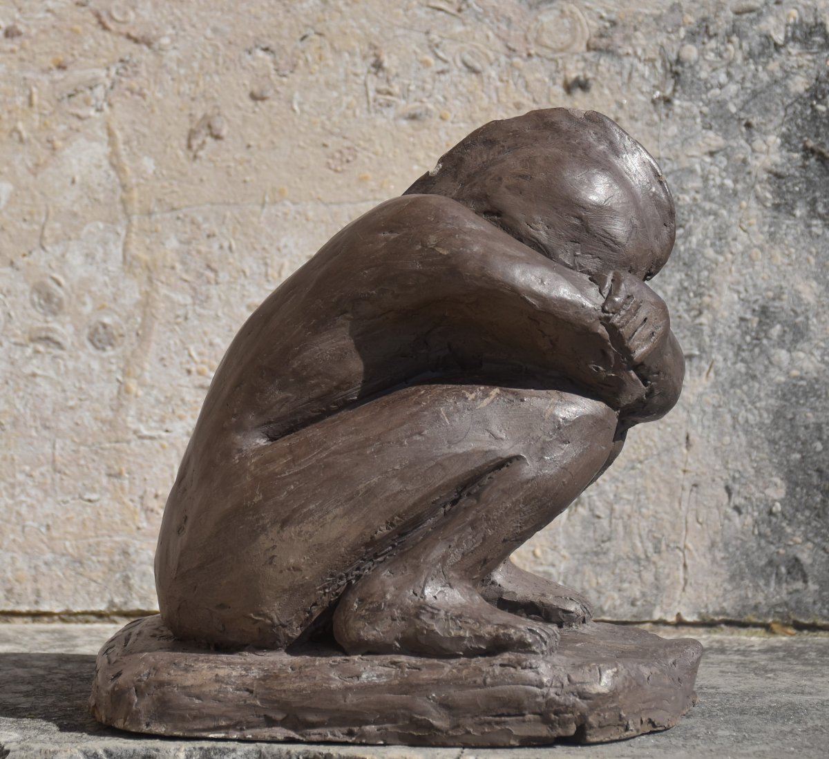 Luciano VIEL, Figure accroupie (vers 1960)-photo-2