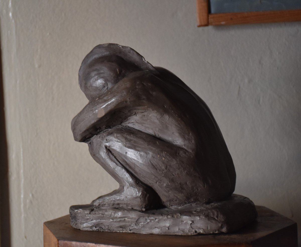 Luciano VIEL, Figure accroupie (vers 1960)-photo-7