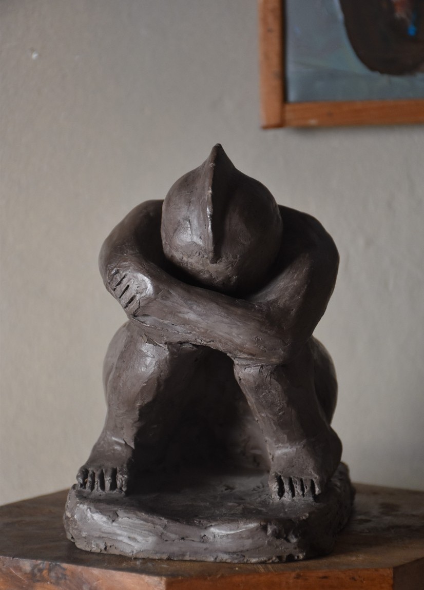 Luciano Viel, Crouching Figure (circa 1960)