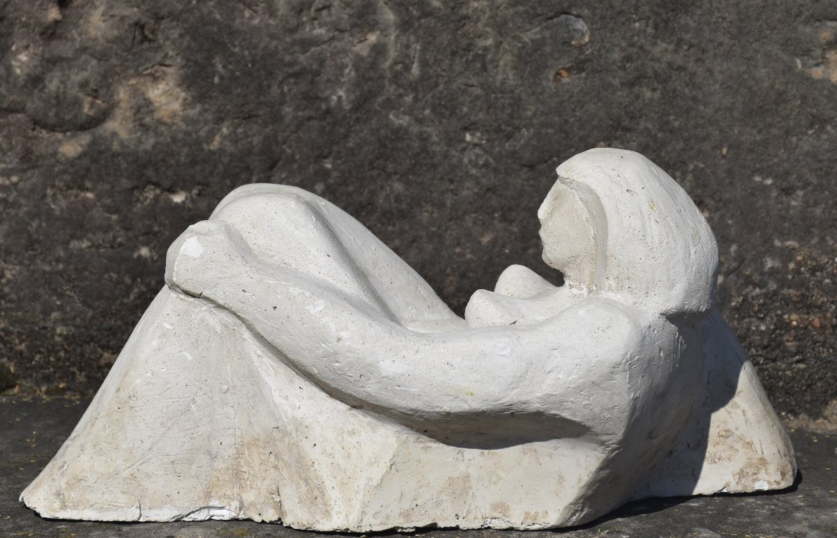 French School (monogrammist Mb), Reclining Nude (circa 1940)-photo-2