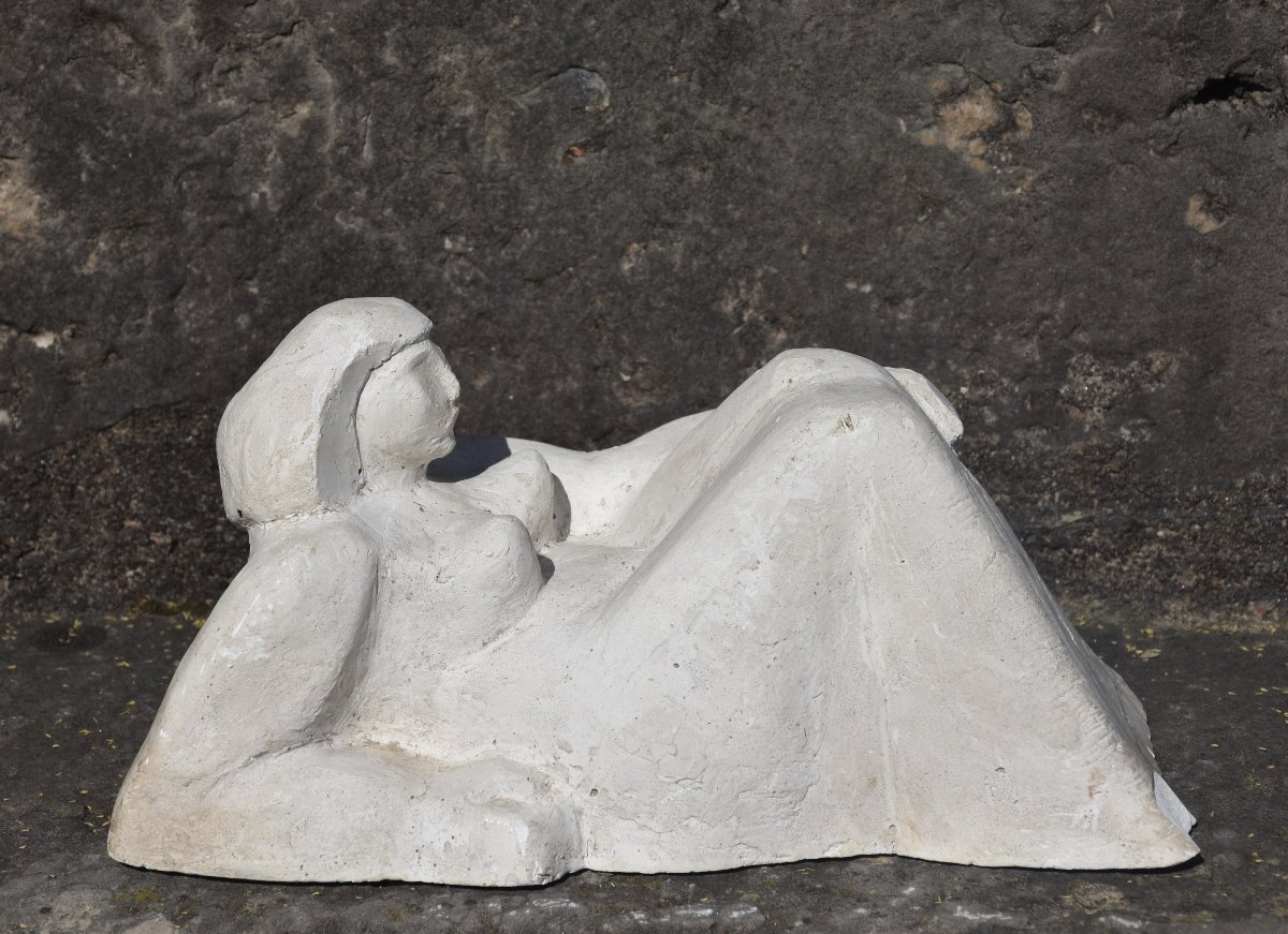 French School (monogrammist Mb), Reclining Nude (circa 1940)-photo-2