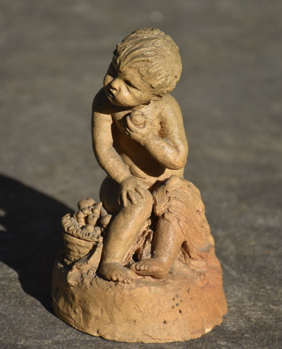 Enfant au panier de fruits, attribué à Gaspard Regnier (Lyon 1669 - Grenoble 1737)-photo-4