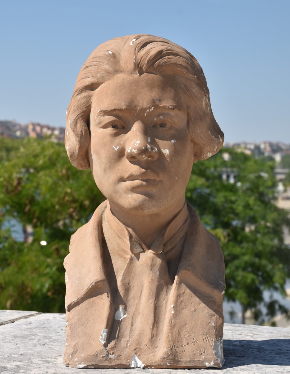 Marguerite MONOT (Lyon, 1897-1957), Portrait du peintre Fu-Shi Sun (1930)