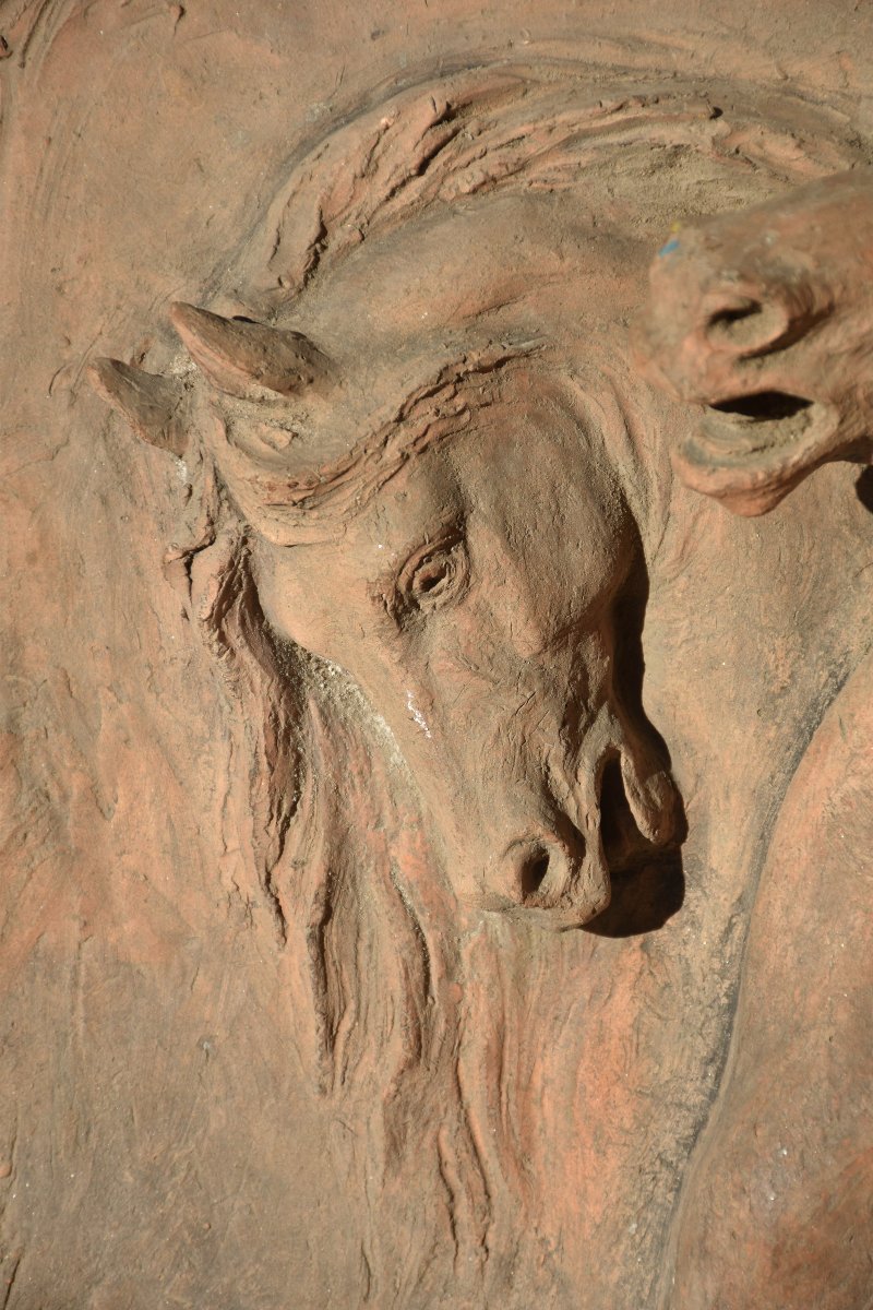 Frédéric Bayet-biot (lyon 1853 – Villeurbanne 1934), Two Horse Heads (circa 1890)-photo-4