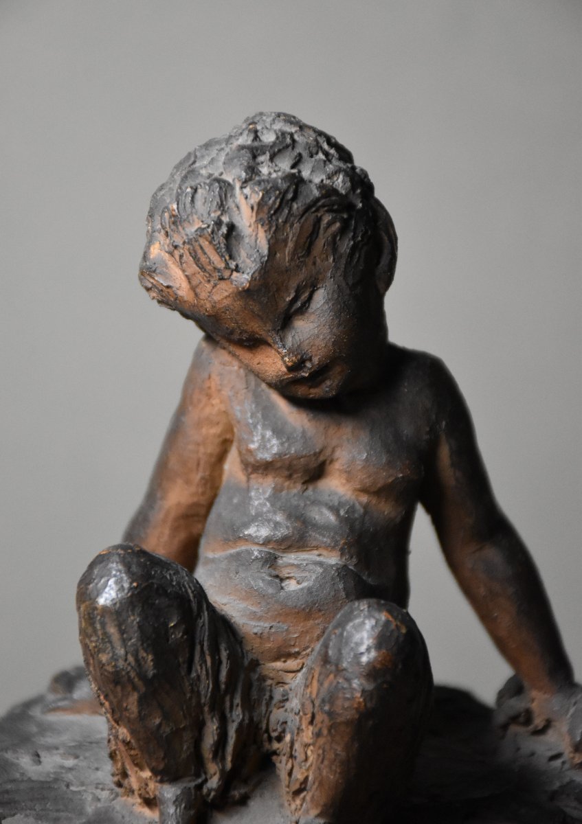 French School (monogrammed Ae), Young Faun Pressing Grapes And Asleep Drunk (1756)-photo-4