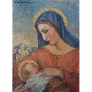 Léonie Humbert-vignot, The Virgin And Child (circa 1925)