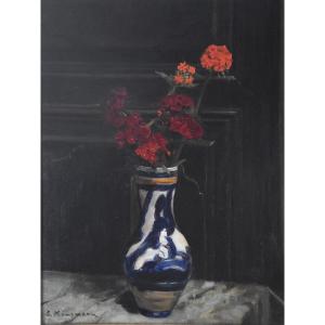 Gustav Kampmann, Vase Of Flowers (1912)