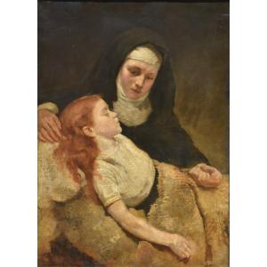 Ermenegildo Antonio Donadini, Une Sœur avec une fille malade (vers 1880)