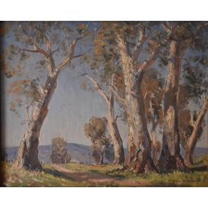 James Ranalph Jackson, The  Farm Through The Trees At Belltrees, New South Wales (c. 1930)