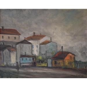 Louis Chapuy,  Houses In Gerland  (circa 1950)