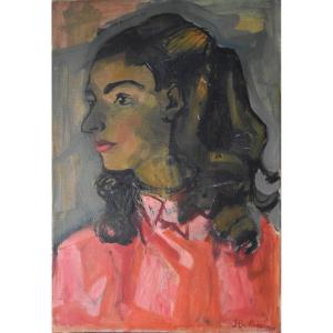 Jacques Barbacane, Young Woman In A Pink Blouse (circa 1960)