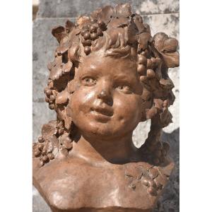 Bust Of A Young Bacchante In Terracotta  (circa 1800)