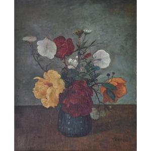 Adolphe Deteix, Fleurs dans un vase  (vers 1930)