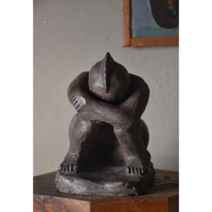 Luciano VIEL, Figure accroupie (vers 1960)