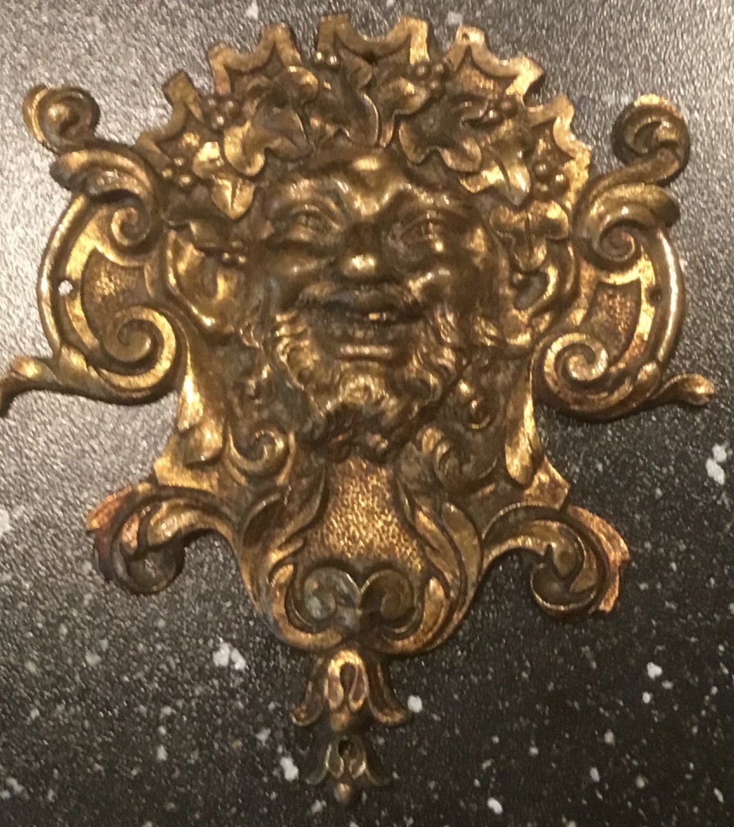 Bronze D’ameublement Décoratif, Visage de Bacchus 