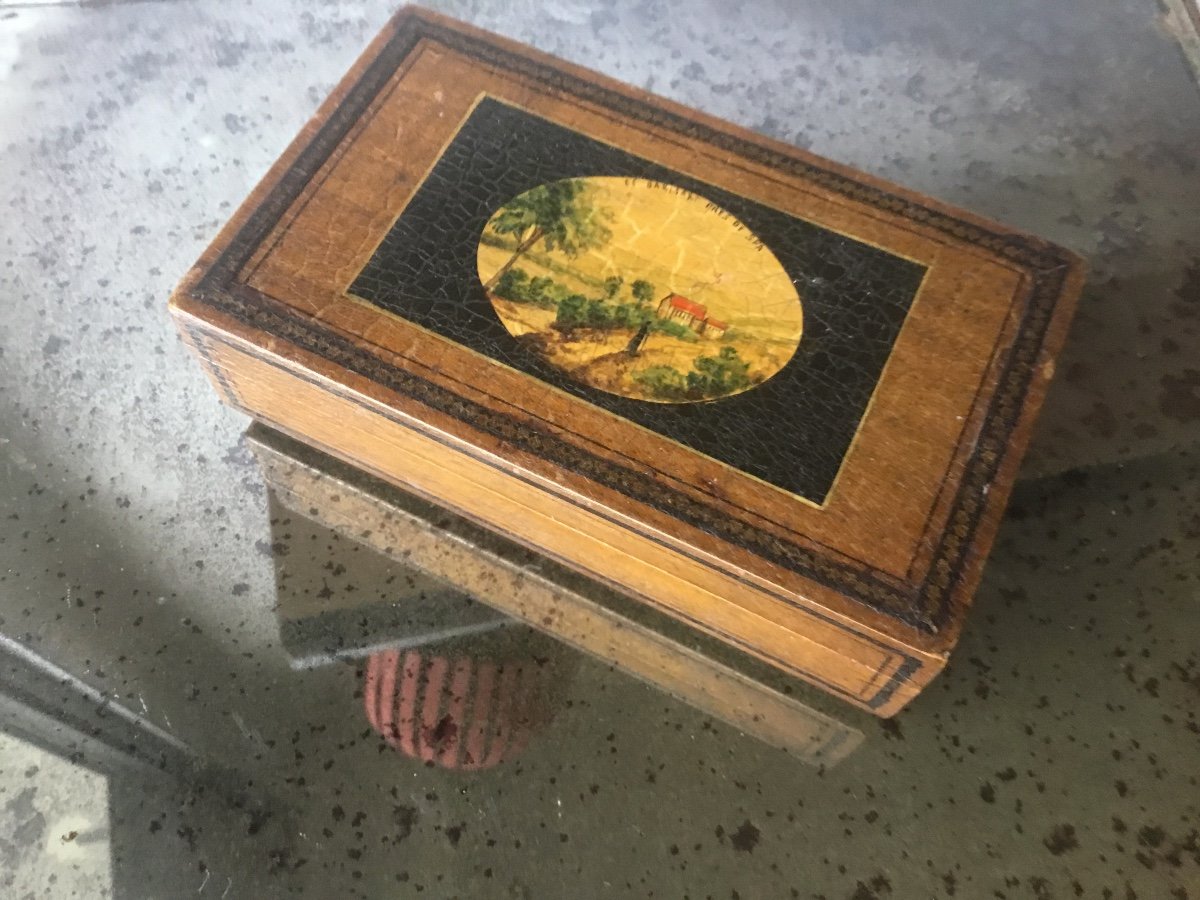 Small Box In Papier Mache, Napoleon III Period-photo-1